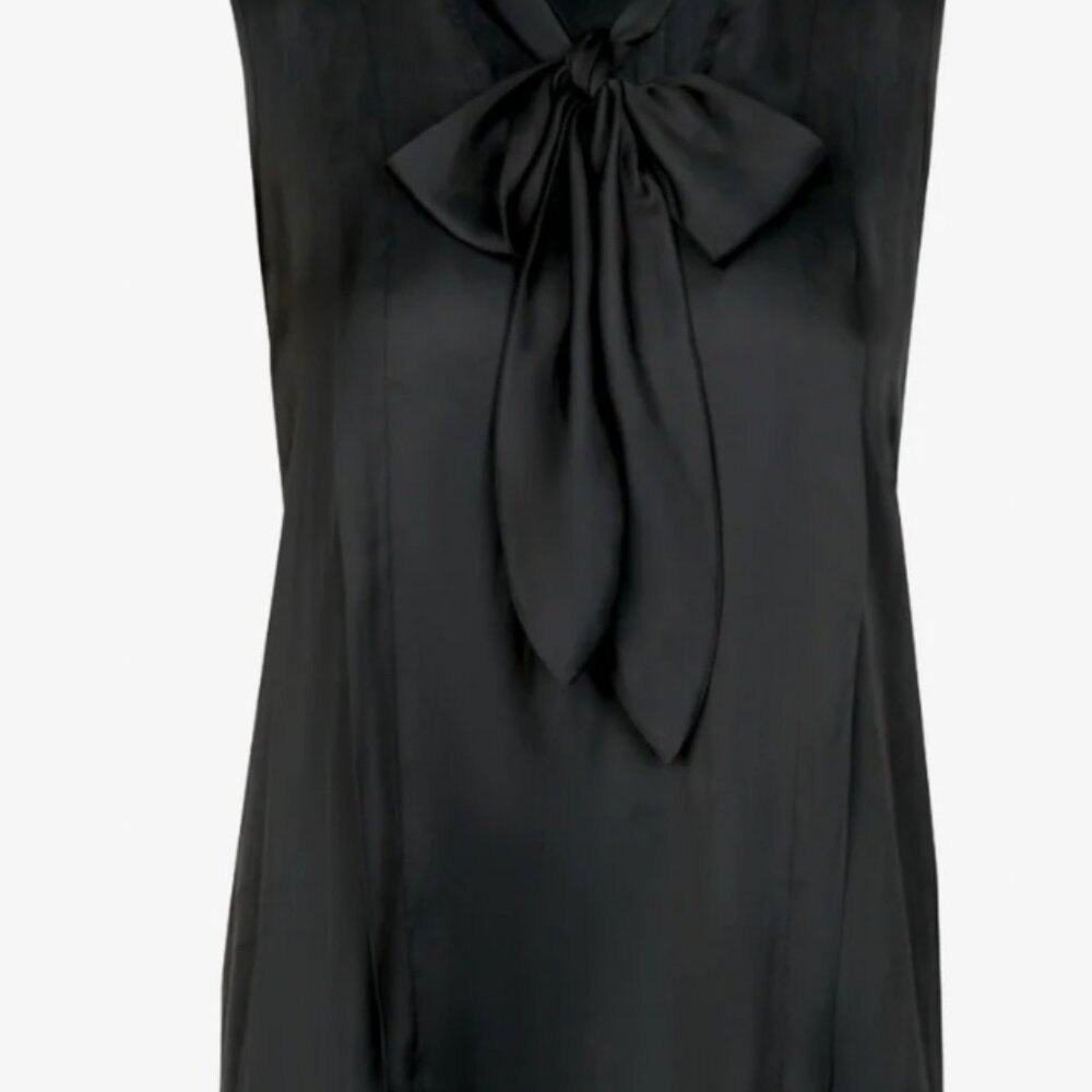 SMYTHE sleeveless tie-neck blouse sz S